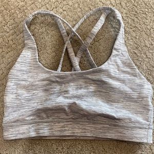 Lululemon Energy Bra Heather Grey Size 4